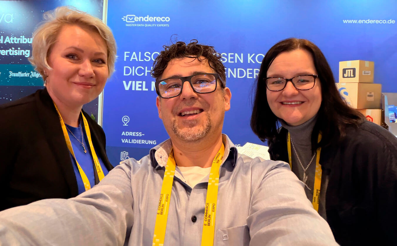 E-commerce Berlin Expo 2026 - das endereco Team am Stand